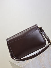 Bagsaaa YSL Saint Laurent Solferino medium shoulder bag in box leather dark brown - 29cm - 3