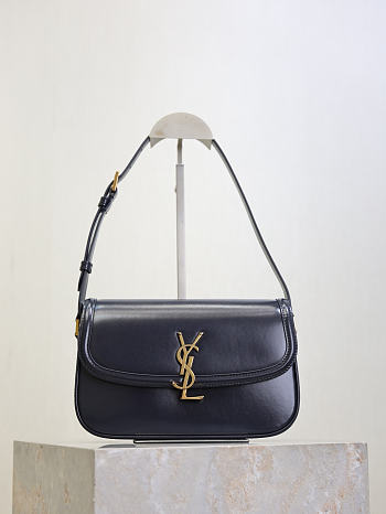 Bagsaaa YSL Saint Laurent Solferino medium shoulder bag in navy blue - 24cm