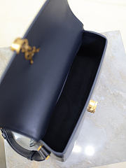 Bagsaaa YSL Saint Laurent Solferino medium shoulder bag in navy blue - 24cm - 2