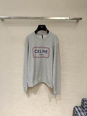 Bagsaaa Celine Loose Sweatshirt in cotton fleece in grey melange - 1