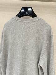 Bagsaaa Celine Loose Sweatshirt in cotton fleece in grey melange - 4