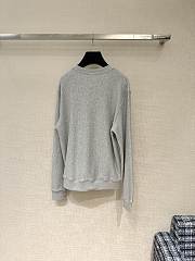 Bagsaaa Celine Loose Sweatshirt in cotton fleece in grey melange - 3