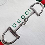 Bagsaaa Gucci cotton jersey T-shirt with a green and red Web stripe - 3