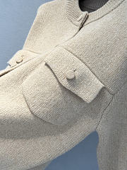 Bagsaaa Fendi beige wool cardigan with pockets - 3