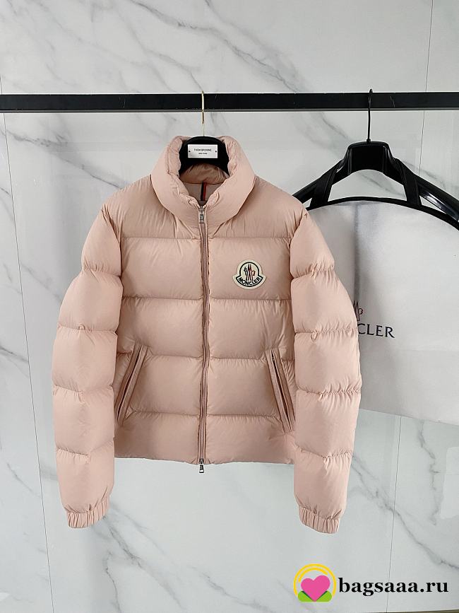 Bagsaaa Moncler Selle 2-in-1 cropped down jacket in light pink - 1