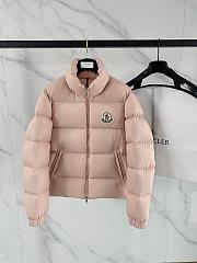 Bagsaaa Moncler Selle 2-in-1 cropped down jacket in light pink - 1