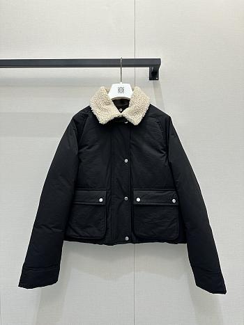 Bagsaaa Loewe puffer jacket in black cotton-blend technical fabric