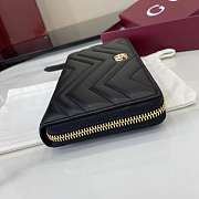Bagsaaa Gucci GG Marmont zip around wallet 837758 black - 19cm - 2