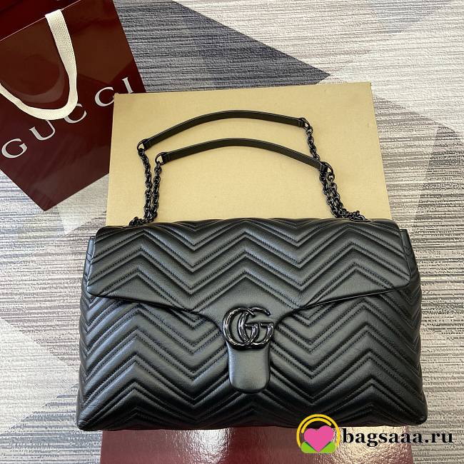 Bagsaaa Gucci GG Marmont large shoulder bag 850659 black - 37.5cm - 1