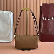 Bagsaaa Gucci Half Horsebit mini bag 860784 brown leather - 19cm - 1