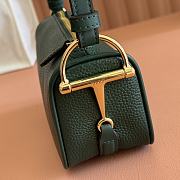 Bagsaaa Gucci Half Horsebit mini bag 860784 green leather - 19cm - 3