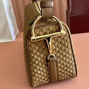 Bagsaaa Gucci Half Horsebit large shoulder bag 862530 brown suede - 38cm - 4