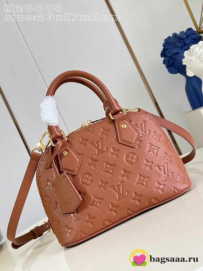 Bagsaaa Louis Vuitton Alma BB handbag in Monogram Empreinte M26409 brown - 23cm - 1