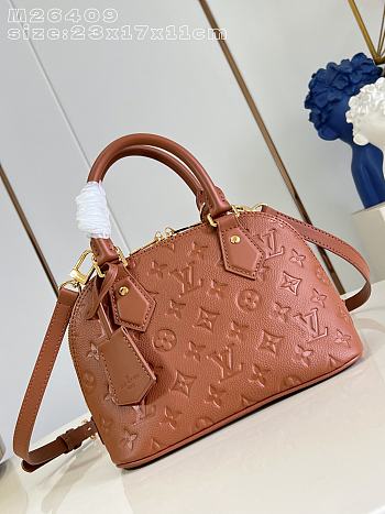 Bagsaaa Louis Vuitton Alma BB handbag in Monogram Empreinte M26409 brown - 23cm