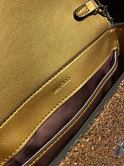 Bagsaaa Jimmy Choo Cheri glitter crossbody bag with gold crystal-embellished - 18cm - 2