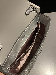 Bagsaaa Jimmy Choo Cheri glitter crossbody bag with silver crystal-embellished - 18cm - 2