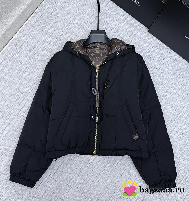 Bagsaaa Louis Vuitton Short Hooded Parka in black - 1