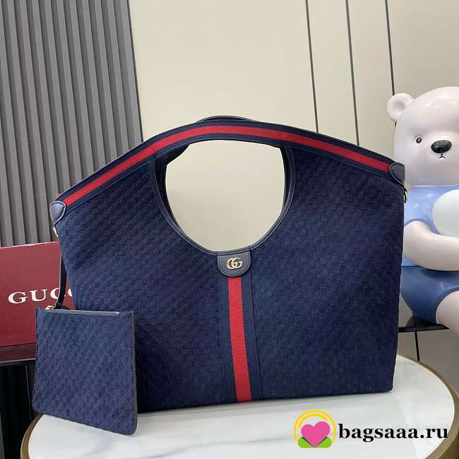 Bagsaaa Gucci Giglio large tote bag 853971 dark blue - 42 (60)cm - 1
