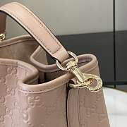 Bagsaaa Gucci GG Emblem Mini Bucket Bag 815118 beige pink - 19x18x11 cm - 5