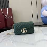 Bagsaaa Gucci GG Marmont mini shoulder bag 841290 green - 17cm - 1