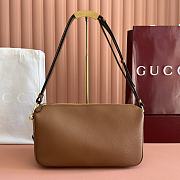 Bagsaaa Gucci Half Horsebit medium shoulder bag 860787 brown - 31.5cm - 1