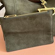 Bagsaaa Gucci Softbit maxi shoulder bag 837466 green suede - 46cm - 2