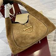 Bagsaaa Gucci Softbit maxi shoulder bag 837466 brown suede - 46cm - 4