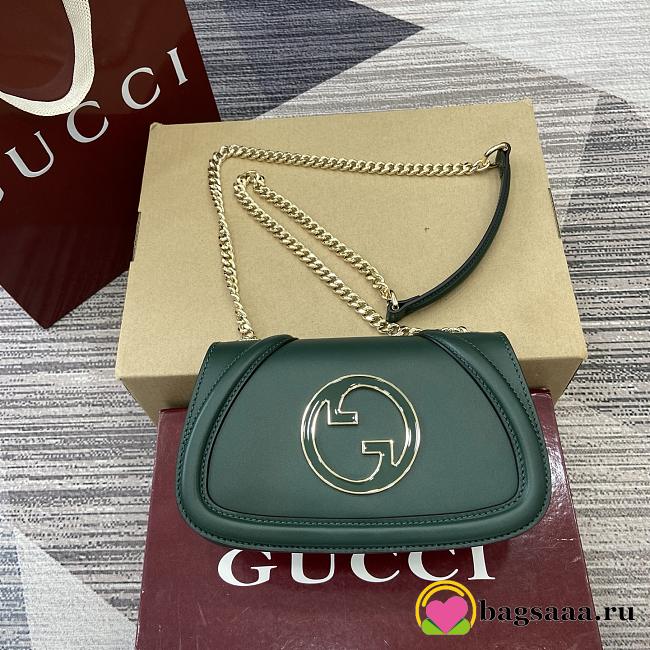 Bagsaaa Gucci Blondie mini shoulder bag 815711 green - 21.5 x 11 x 8 cm - 1