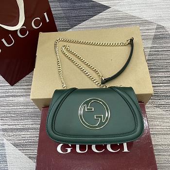 Bagsaaa Gucci Blondie mini shoulder bag 815711 green - 21.5 x 11 x 8 cm