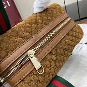 Bagsaaa Gucci Mini GG handbag 859975 brown suede - 20cm - 3