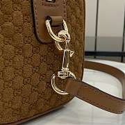 Bagsaaa Gucci Mini GG handbag 859975 brown suede - 20cm - 2