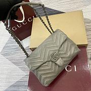 Bagsaaa Gucci GG Marmont medium shoulder bag 850676 grey - 31cm - 5