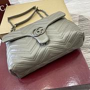 Bagsaaa Gucci GG Marmont medium shoulder bag 850676 grey - 31cm - 3