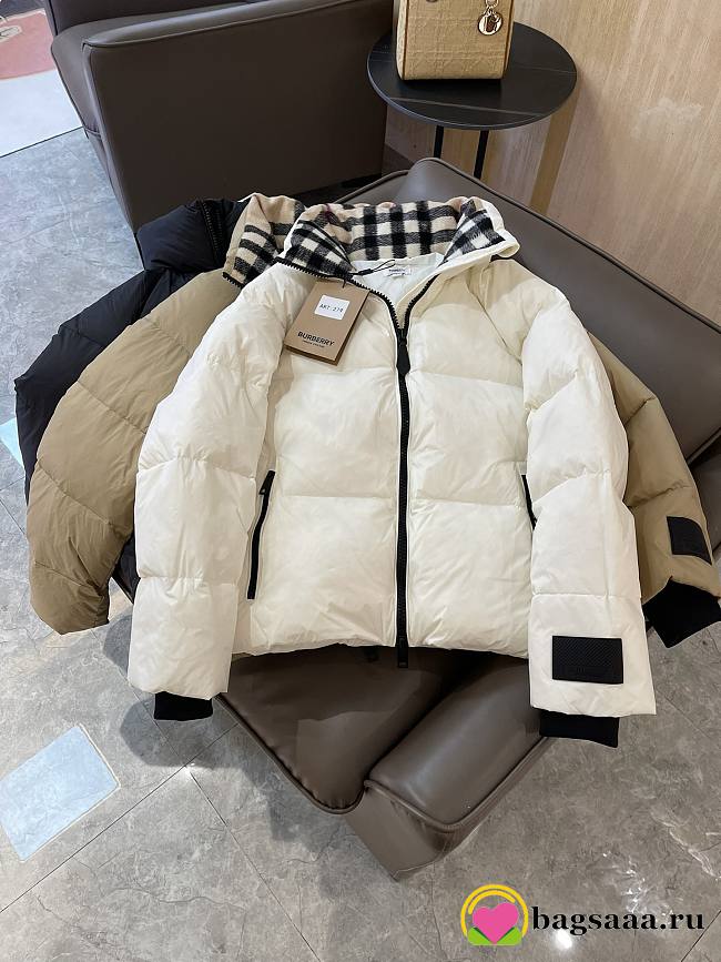 Bagsaaa Burberry Quilted Puffer Jacket white Vintage Check lining - 1
