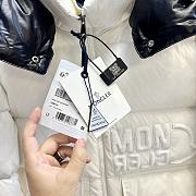 Bagsaaa white Moncler puffer jacket with black hood lining - 4