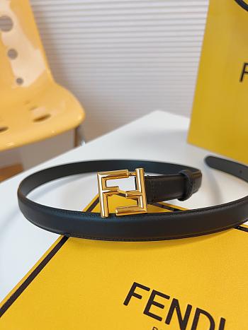 Bagsaaa Fendi FF logo buckle belt in black leather