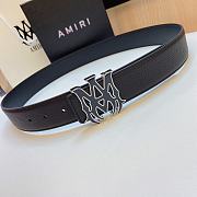 Bagsaaa Amiri MA Logo belt in black leather with a logo-buckle fastening - 1