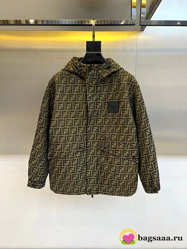 Bagsaaa Fendi hooded jacket featuring the all-over FF logo print - 1