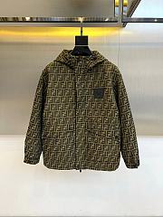 Bagsaaa Fendi hooded jacket featuring the all-over FF logo print - 1