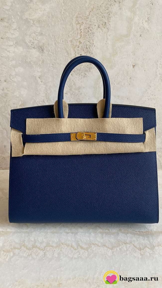 Bagsaaa Hermès Birkin 25 Blue Epsom With Gold Hardware - 1