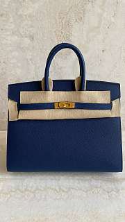 Bagsaaa Hermès Birkin 25 Blue Epsom With Gold Hardware - 1