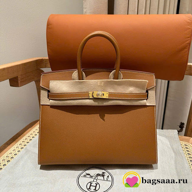 Bagsaaa Hermes birkin 25 brown epsom & gold - 1