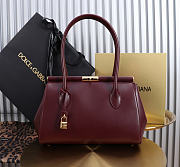 Bagsaaa Dolce & Gabbana Marlene top handle bag in burgundy - 30cm - 1