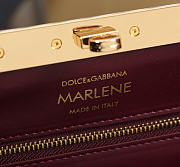 Bagsaaa Dolce & Gabbana Marlene top handle bag in burgundy - 30cm - 4