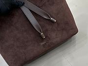 Bagsaaa Chloé small Marcie hobo bag in dark brown suede material - 29cm - 2