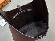 Bagsaaa Chloé small Marcie hobo bag in dark brown suede material - 29cm - 3