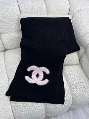 Bagsaaa black Chanel cashmere and wool blend scarf  - 4