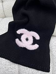 Bagsaaa black Chanel cashmere and wool blend scarf  - 2