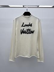 Bagsaaa Louis Vuitton Brushed Signature Pullover in a white wool - 1