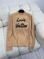 Bagsaaa Louis Vuitton Brushed Signature Pullover in a beige wool - 3